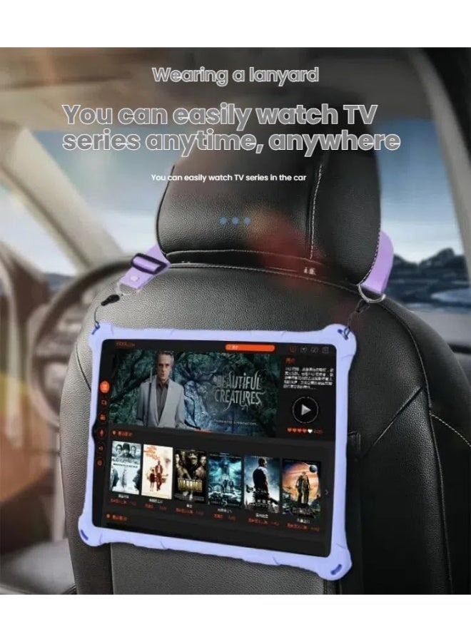 24 * 16cm Universal 10.1 inch Tablet Protective Cover Silicon Case Cover with Stand Android Tablet PC Shockproof Cover Case+Pen+Strap - Image 4